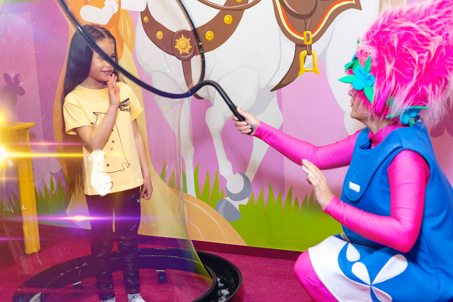 Шоу мыльных пузырей